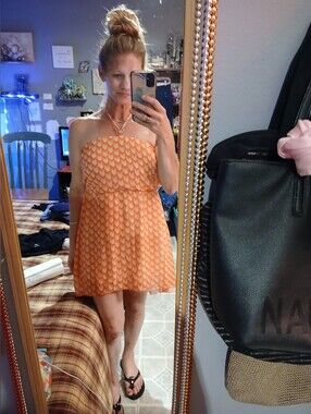 Interi Strapless/Halter Pattern Dress Sz XS